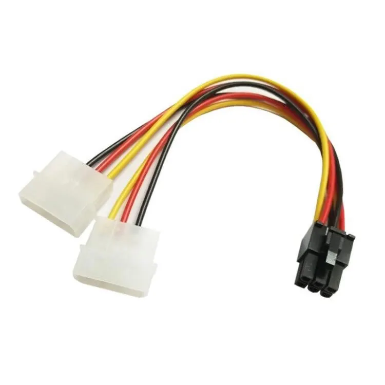PCI-E 6Pin Female to Molex 4pin x2 разветвитель SATA кабель питания PCI Express удлинительные кабели 15
