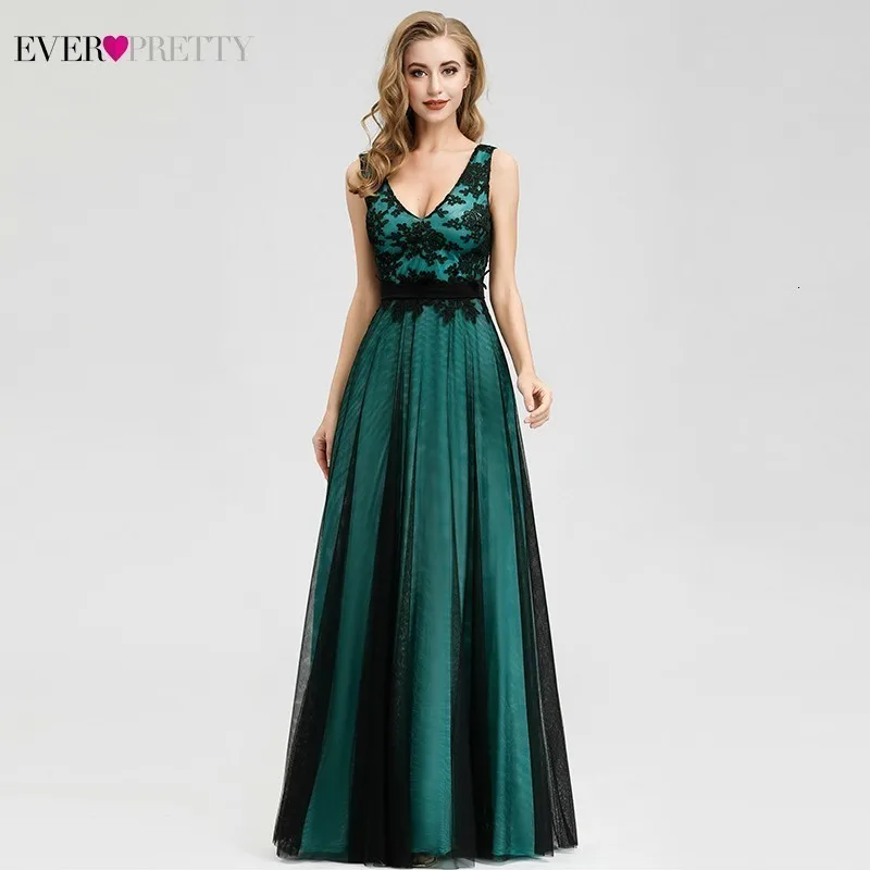 Элегантные темно-зеленые платья подружки невесты Ever Pretty A-Line с v-образным вырезом без рукавов сексуальные платья для свадебной вечеринки Sukienka Wesele