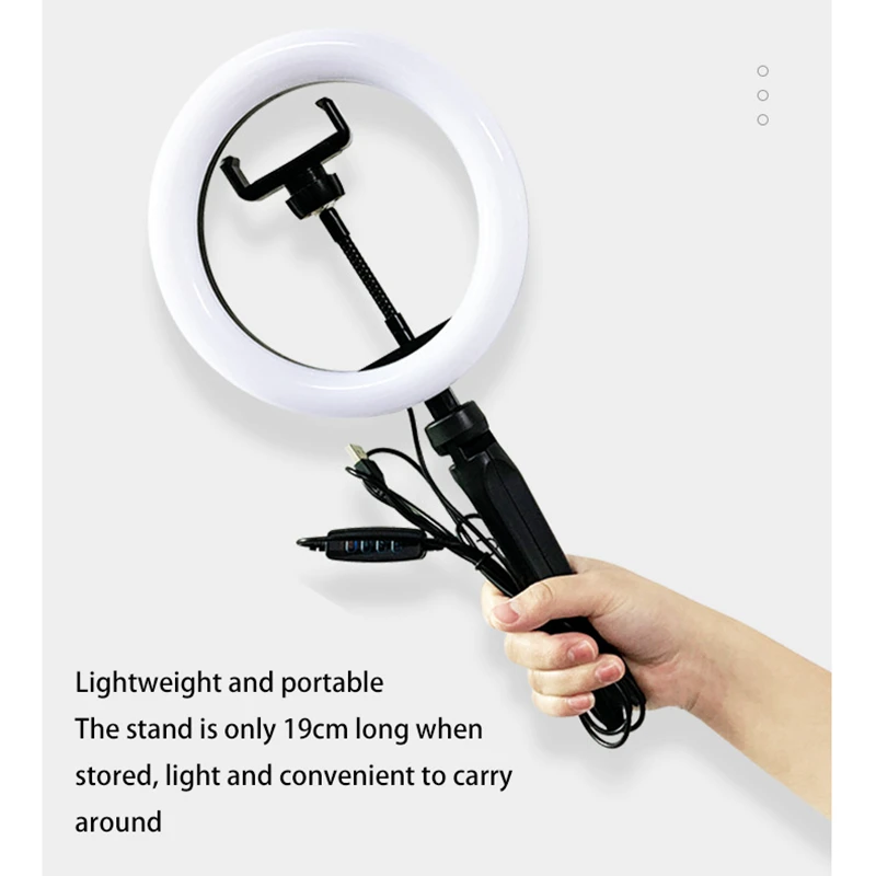 Кольцевой светильник 20 см/8 дюймов Светодиодная лампа для селфи кольцевая
