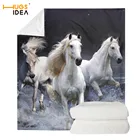 HUGSIDEA с аппликацией в виде животного, лошади, 3D Печать коралловый флис Одеяло персонализированный Забавный мягкий плюш тонкий стеганное одеяло для дивана сон колено Одеяло s