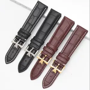 19mm 20mm 21mm 22mm Genuine Leather Watch Band Replacement for Vacheron Constantin Patrimony VC Blac