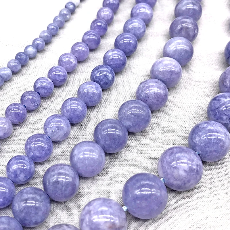 

Natural Stone Lavender Amethysts Beads Loose Spacer Beads for Jewelry Making Fit Necklace Bracelet DIY Jewelry 4 6 8 10 12mm