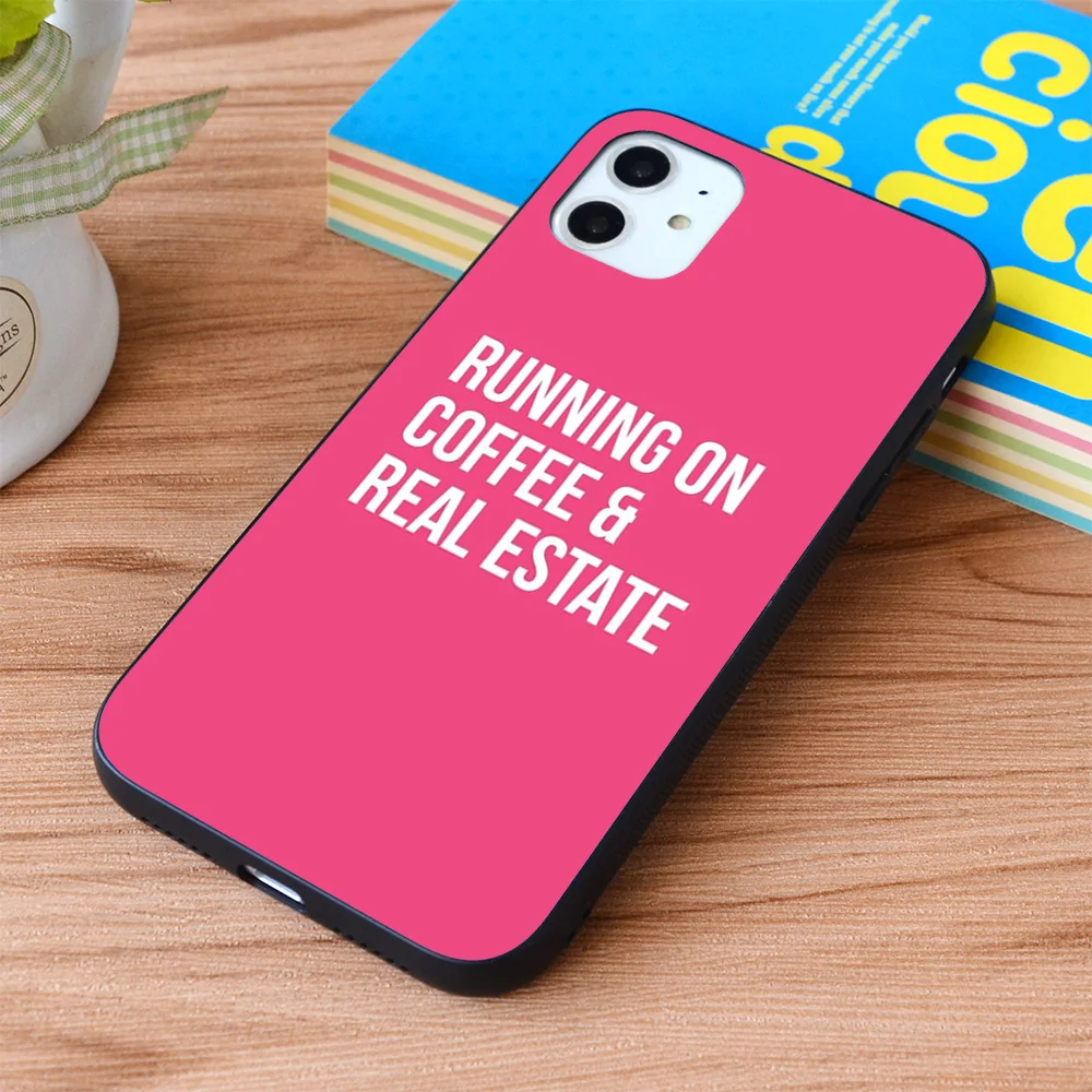 Мягкий чехол из ТПУ для iPhone с рисунком бега на кофе и недвижимости женщин|Бамперы|