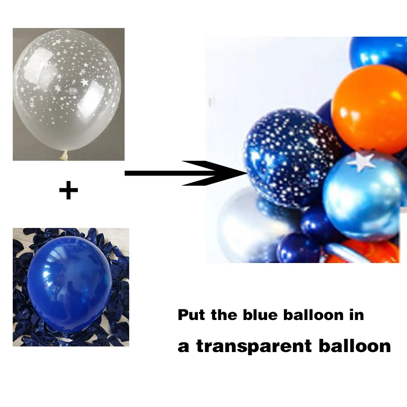 Наружный с принтами Вселенной космоса планеты вечерние Шар Комплект гирлянды в