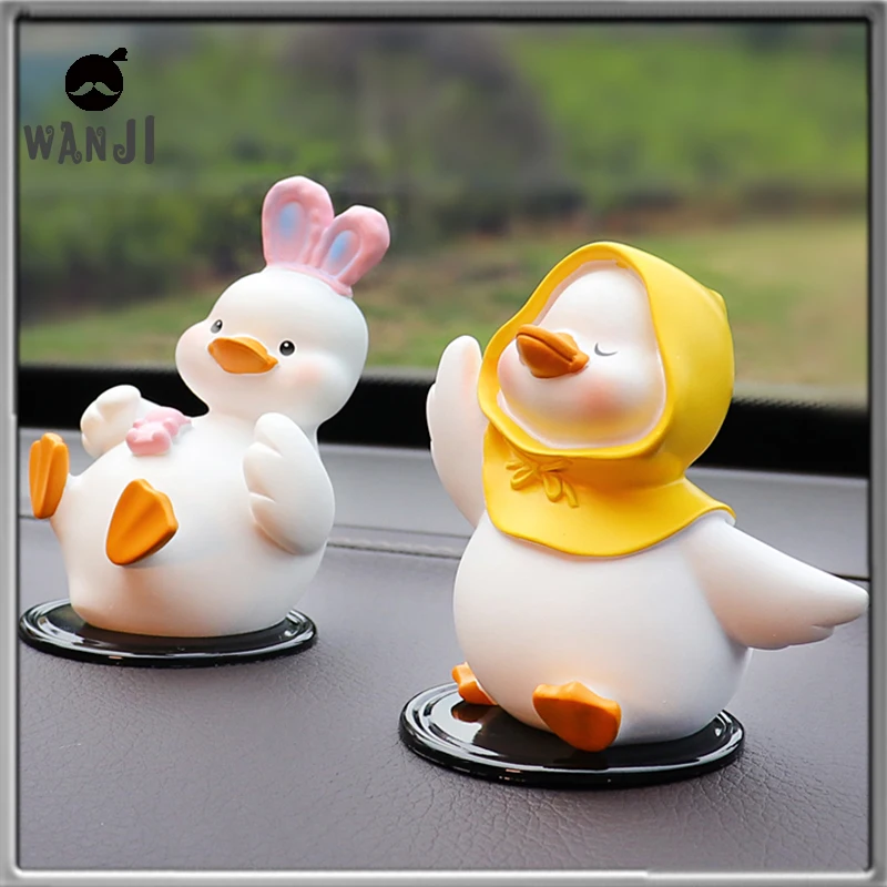 

WANJI Cute Duck Car Decoration Ornaments Desk Creative Simple Resin Miniature Figurine Gift Modern Decoration Crafts Accessories