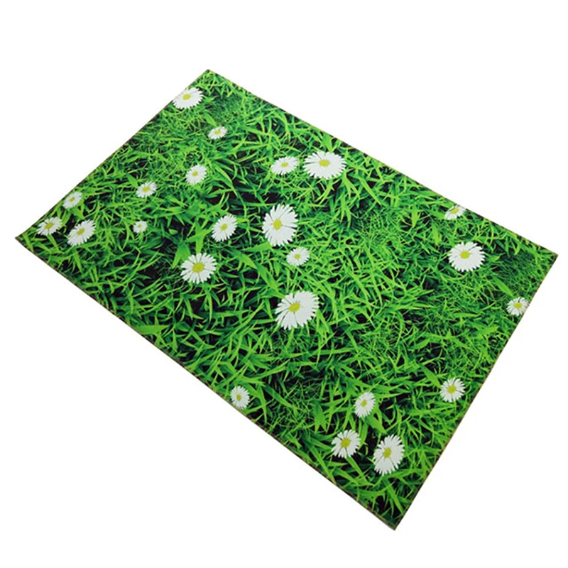 

3D Printing Flower Plant Polyester Carpet Entrance Hall Mat Living Room Bedroom Kitchen Corridor Non-slip Carpet Customized