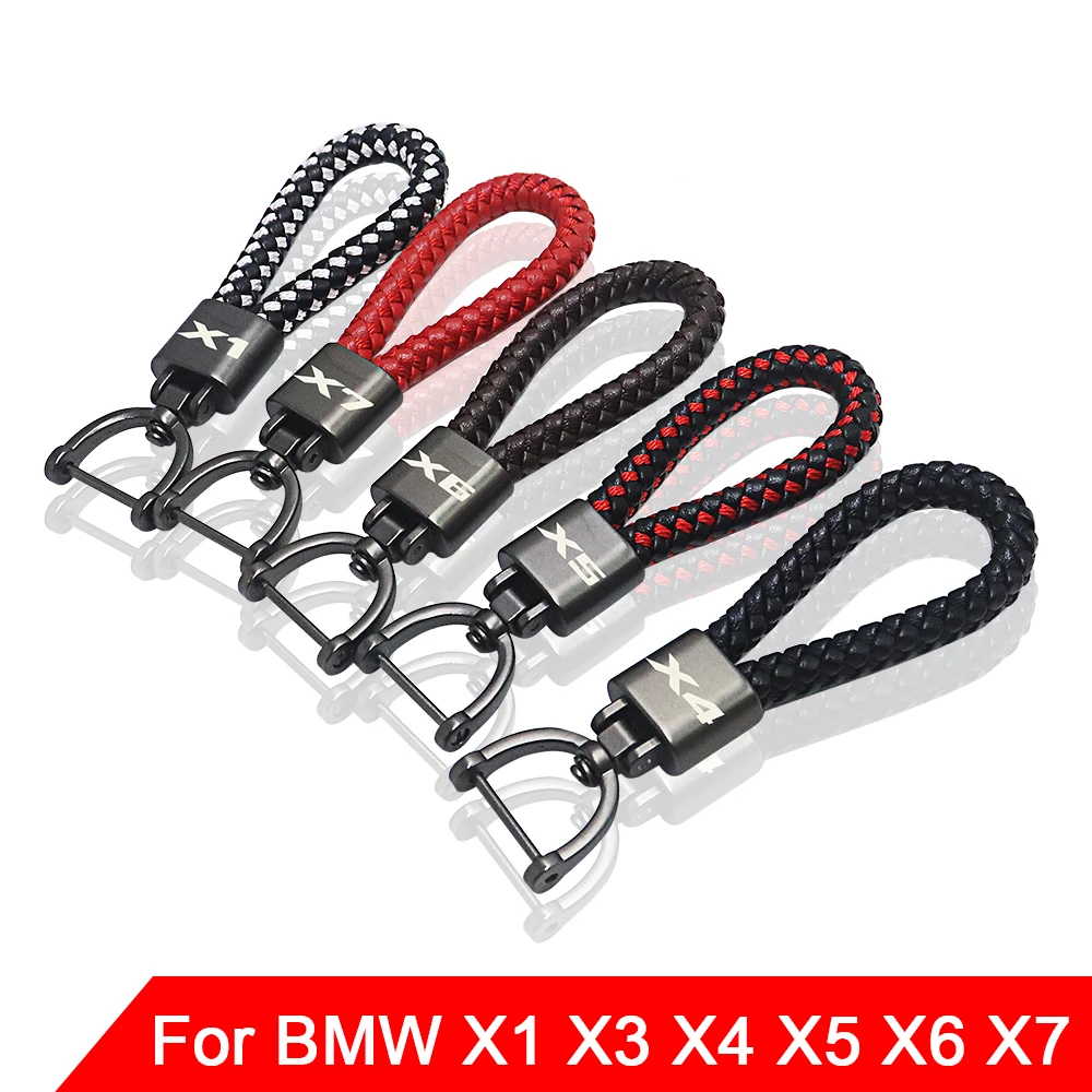 

car Key chain Metallic leather for bmw x1 x3 x4 x5 x6 x7 e84 f48 f25 e83 f26 e53 e70 f16 e71 f49 f39 g01 g08 g02 f15 f85 g05 g07