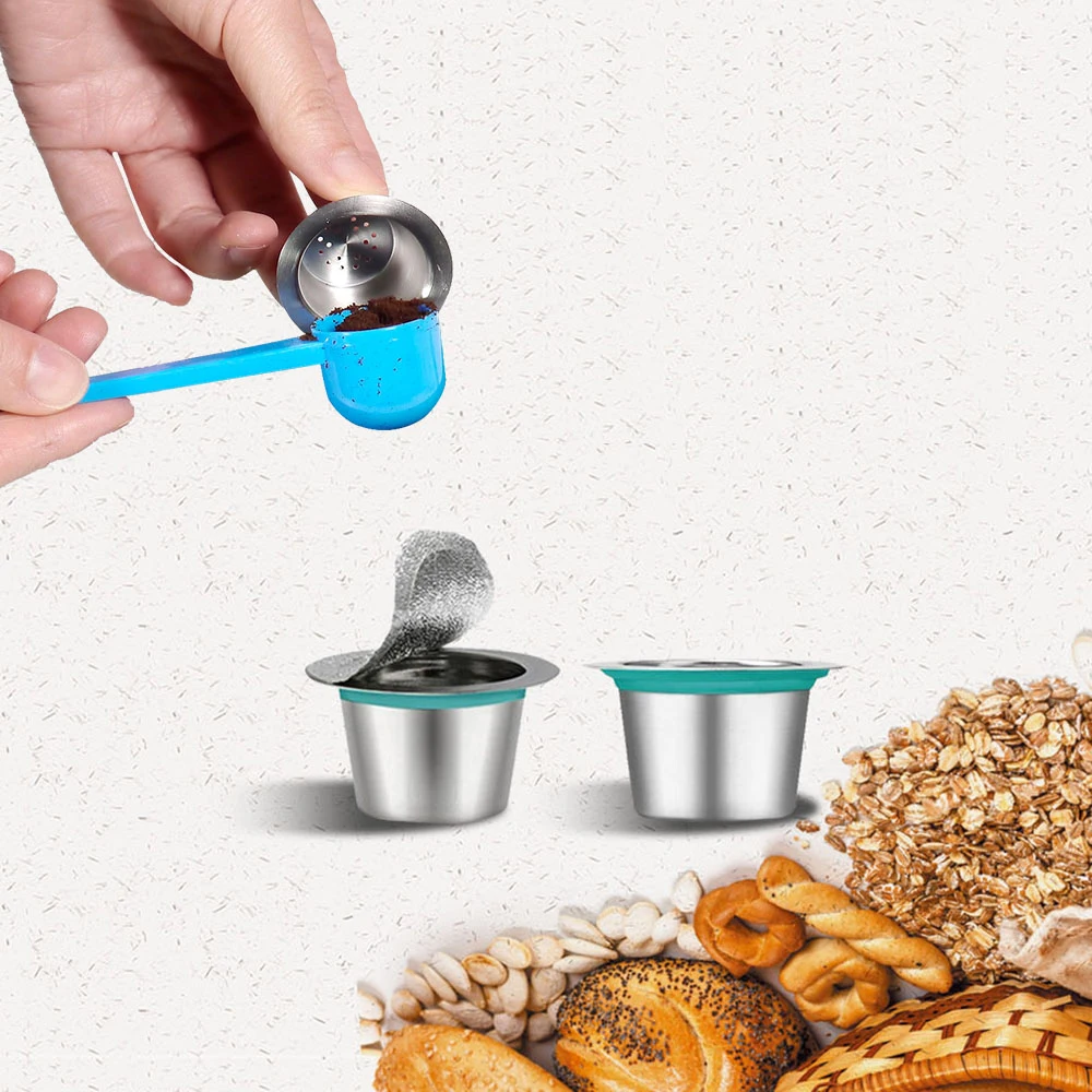 2 шт./корр. многоразовые капсулы для кофе Nespresso из нержавеющей стали|Фильтры кофе| |