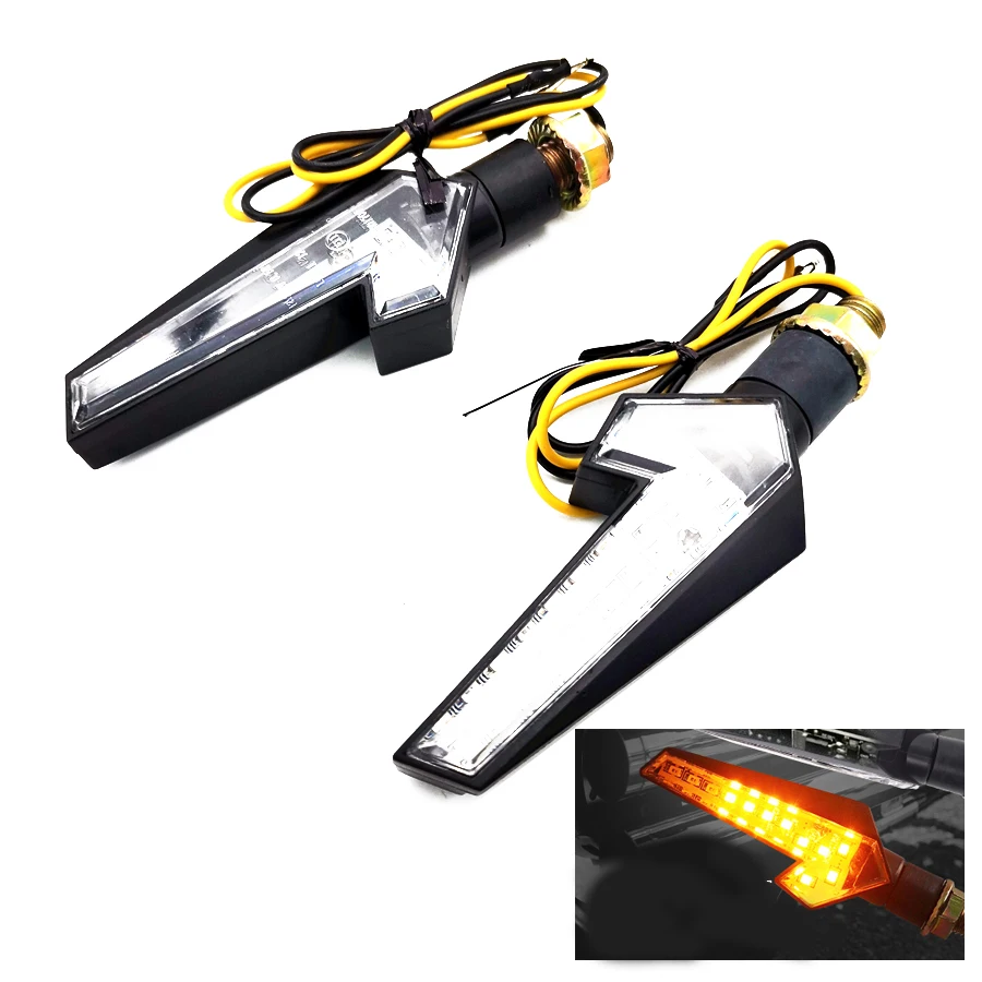 

1 Pair Motorcycle Flowing Water Blinker LED Turn Signal Lights Flashing Lamp DC12V