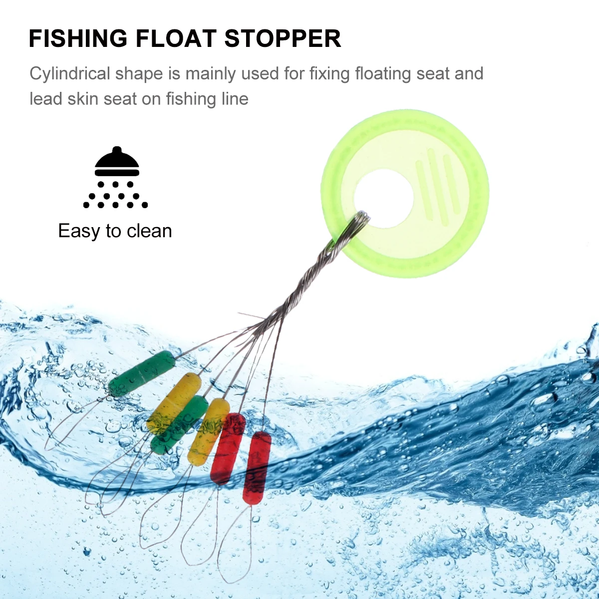 100pcs стопор рыболовного поплавка цветной поплавок Sinker Stops Fishing|Рыболовные снасти| |