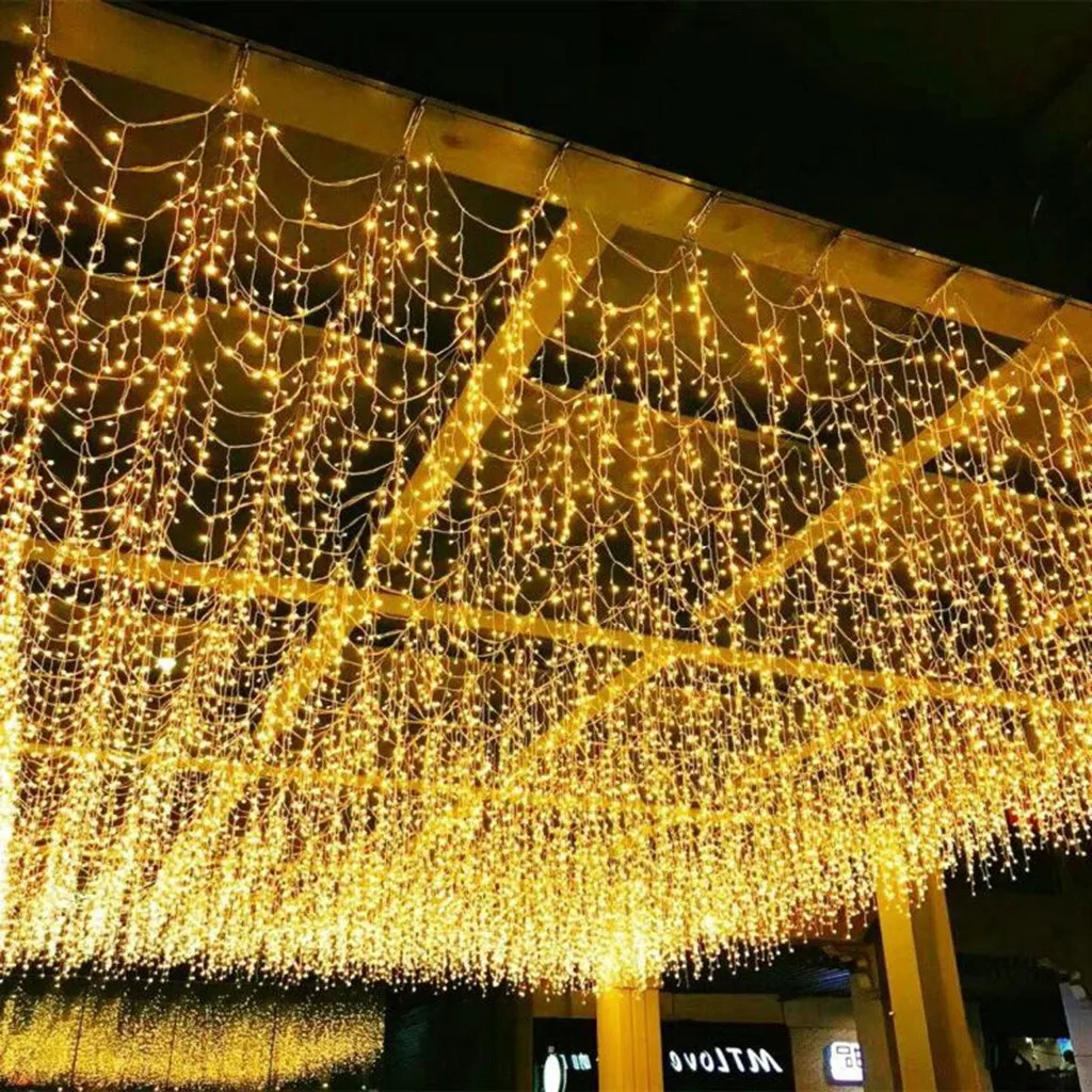 

5x0.8m 216LED Icicle Light Extendable CurtainString Light Christmas Ligh waterptoof design suitable for indoor and outdoor use
