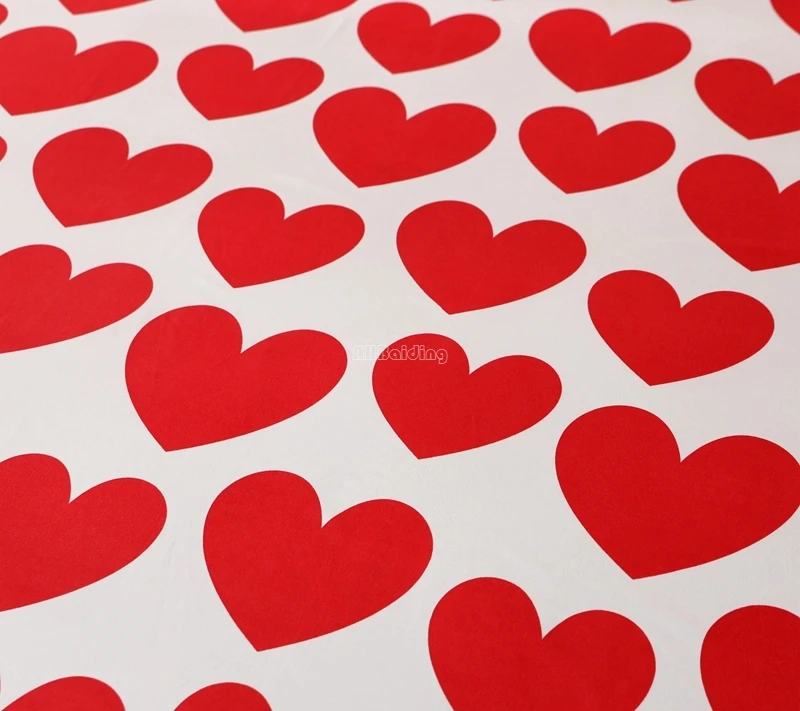 Красный с рисунком в виде надписи &quotлюбовь&quot натяжная простыня из 3 предметов