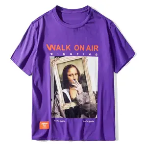 Футболка мужская хлопковая, с принтом Моны Лизы, летняя, в стиле хип-хоп