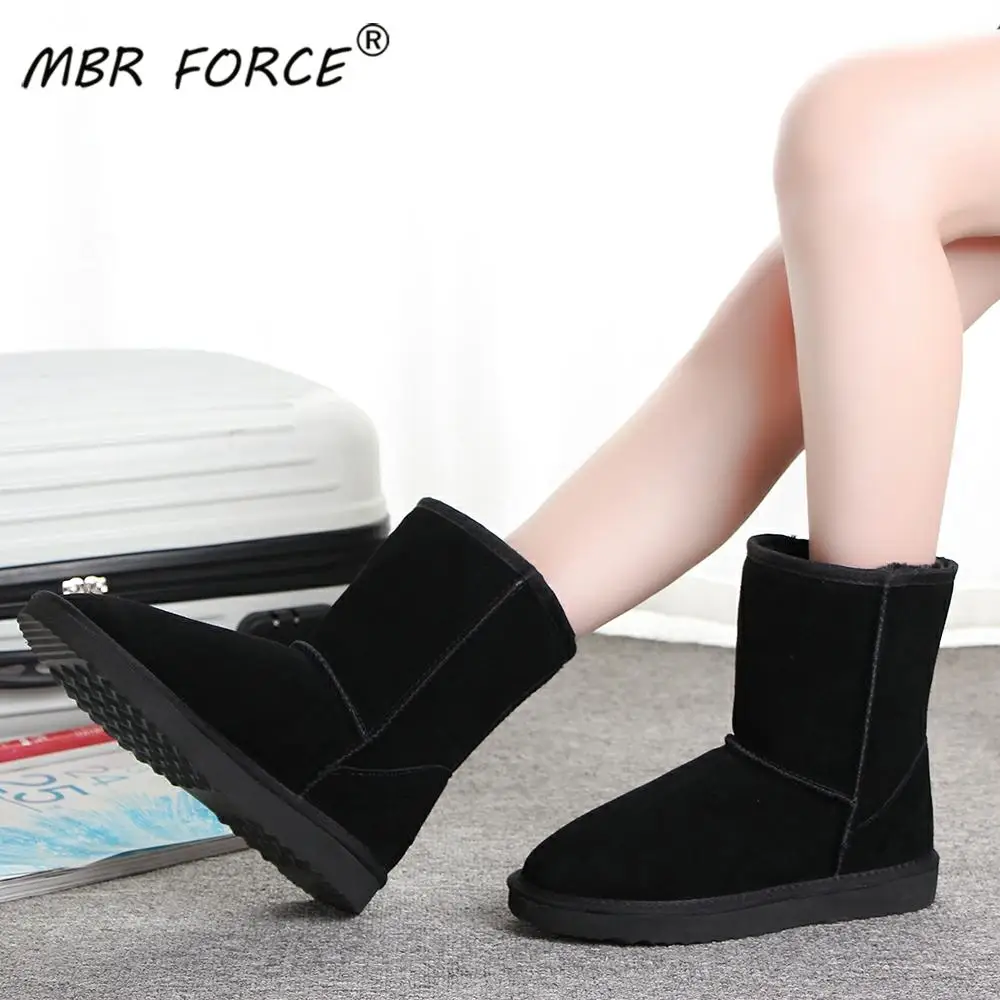 MBR FORCE/ботинки в австралийском стиле Зимние теплые кожаные замшевые зимние