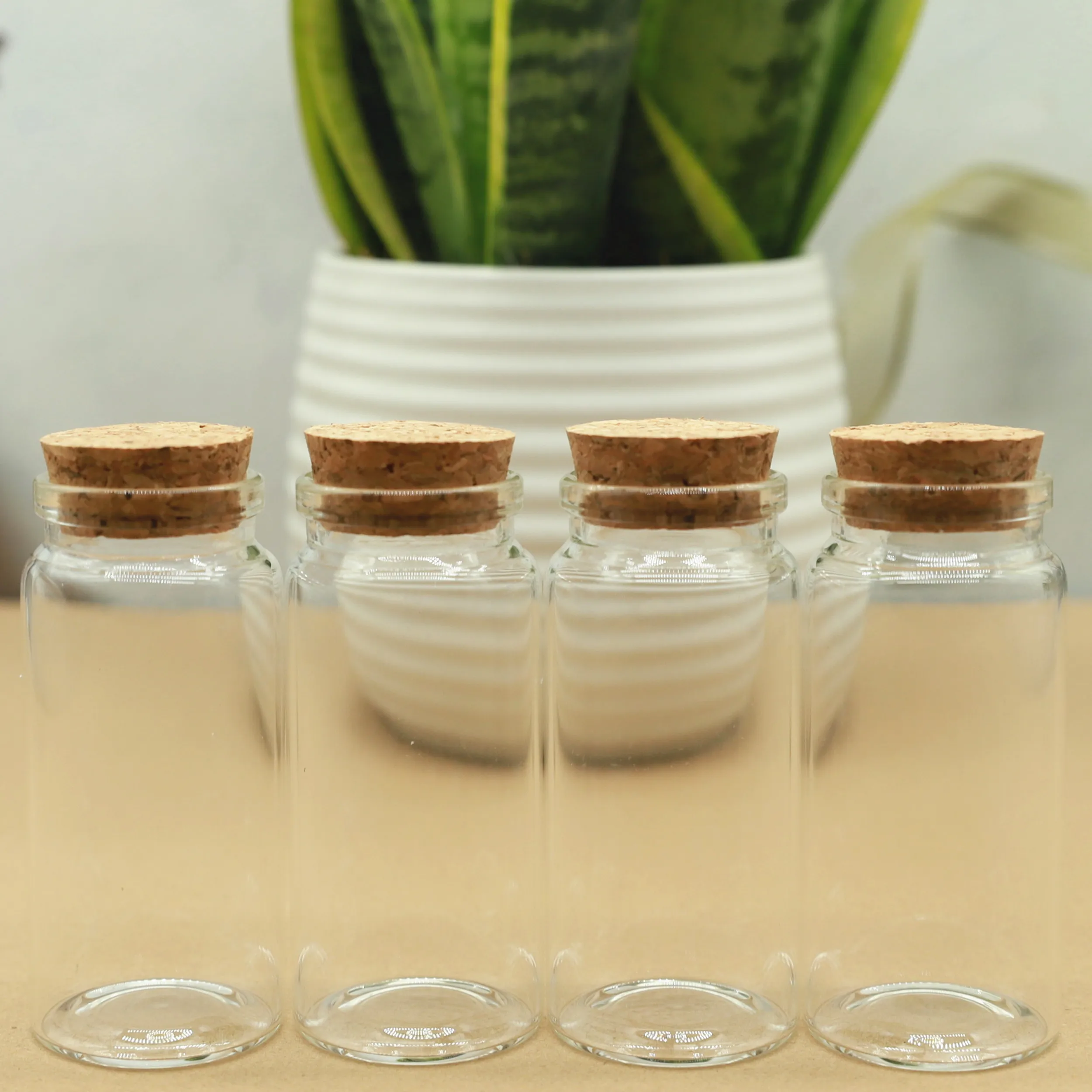 

6 Pcs Glass Jars 37*80mm 60ml Mini Test Tube Storage tiny Jar Spice Corks spicy Glass Bottle Stopper Candy Containers Vials