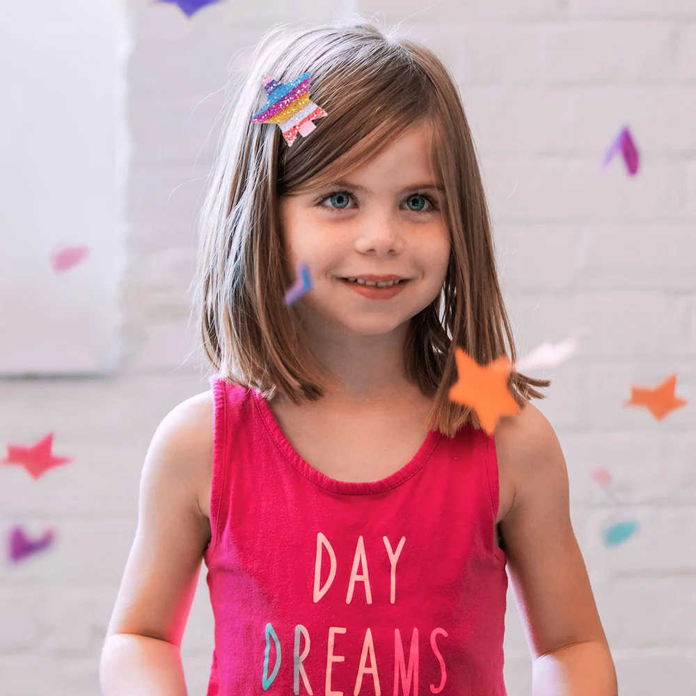 5 шт. в одном наборе креативная заколка для волос мультяшная радужная модная