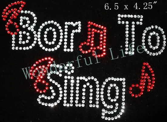 Новый продукт Бесплатная доставка дешевая цена born to sing фуксия с горным хрусталем
