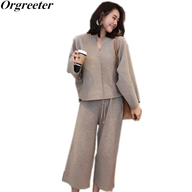 Модный Вязанный свитер с v-образным вырезом из смеси кашемира большого размера