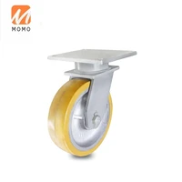 equipment parts top plate swivel yellow pu industrial caster and wheel