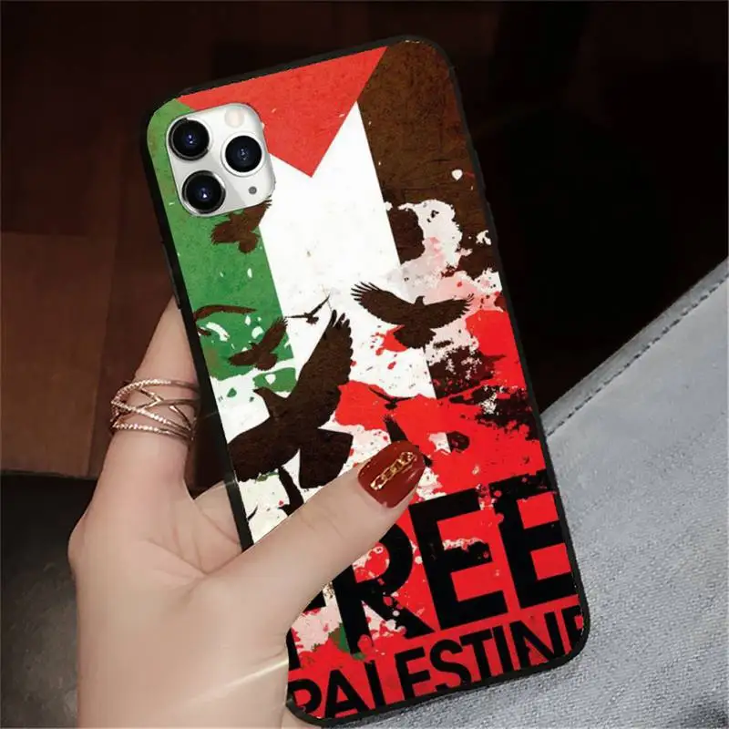 

Free Palestine Map Arabic pattern luxury design shell Phone Case for iPhone 11 12 pro XS MAX 8 7 6 6S Plus X 5S SE 2020 XR