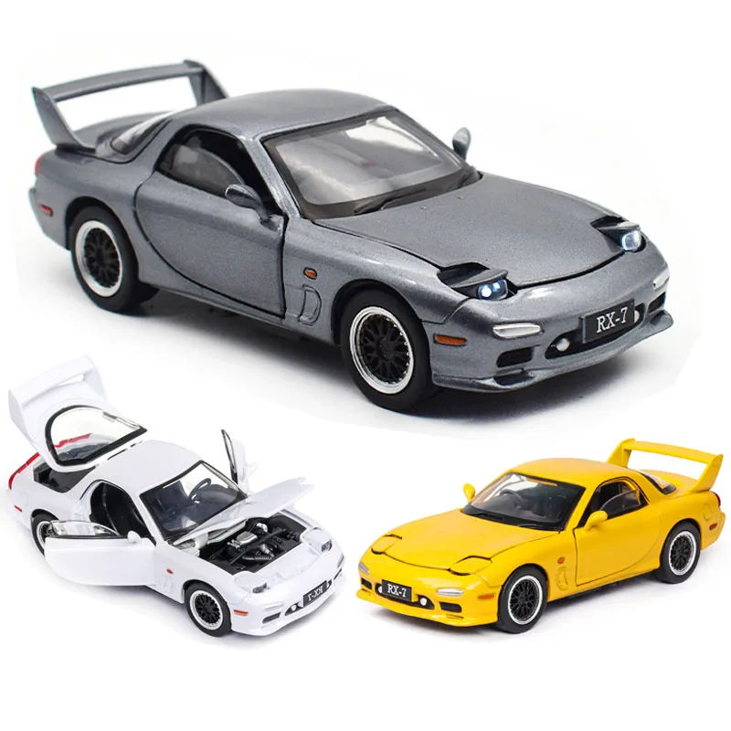 

1:32 Mazda RX7 Car Model Alloy Car Die Cast Toy Car Model Pull Back Children's Toy Collectibles Free Shipping