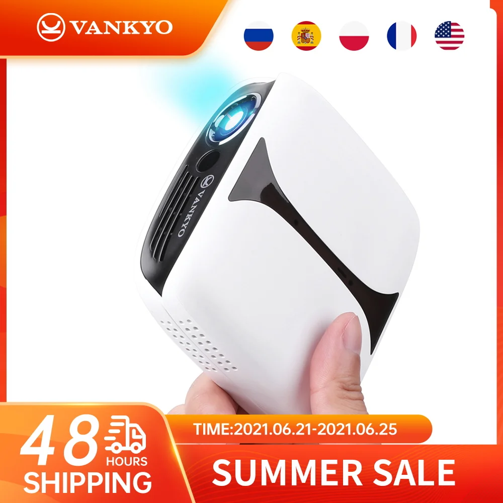 VANKYO гамбургер A101MQ Pico Projector беспроводной мини проектор с поддержкой USB для iPhone