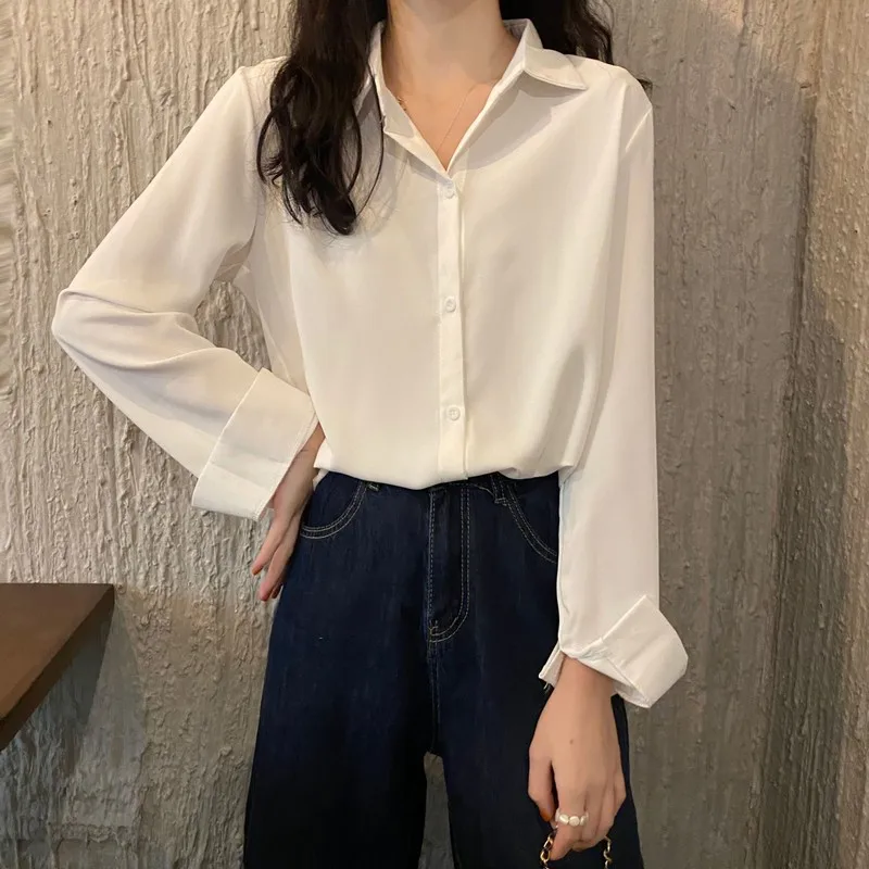 

Blue Shirt Women 2021 Spring and Summer New Fashion Retro Korean Design Sense Niche Light Mature Temperament Long-sleeved Top