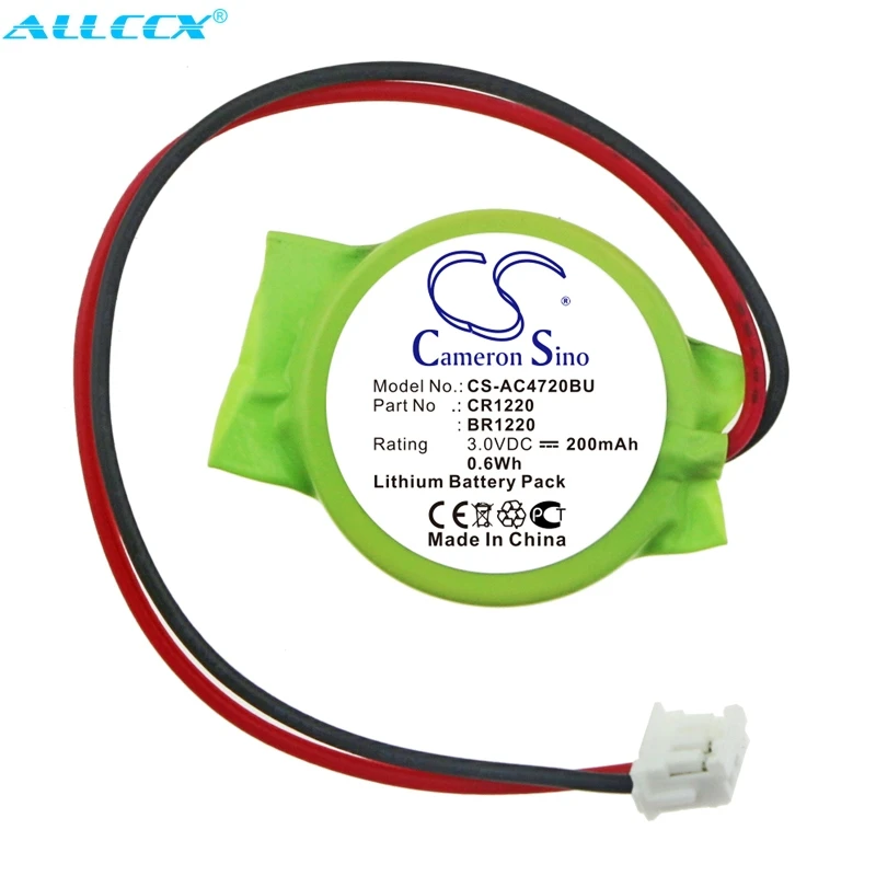 

Аккумулятор Cameron Sino BR1220, CR1220, 200 мА · ч, для Acer Aspire 4720, Aspire 4720z