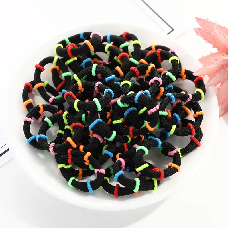 50 шт./компл. женские украшения для волос Детская эластичная резинка карамельных