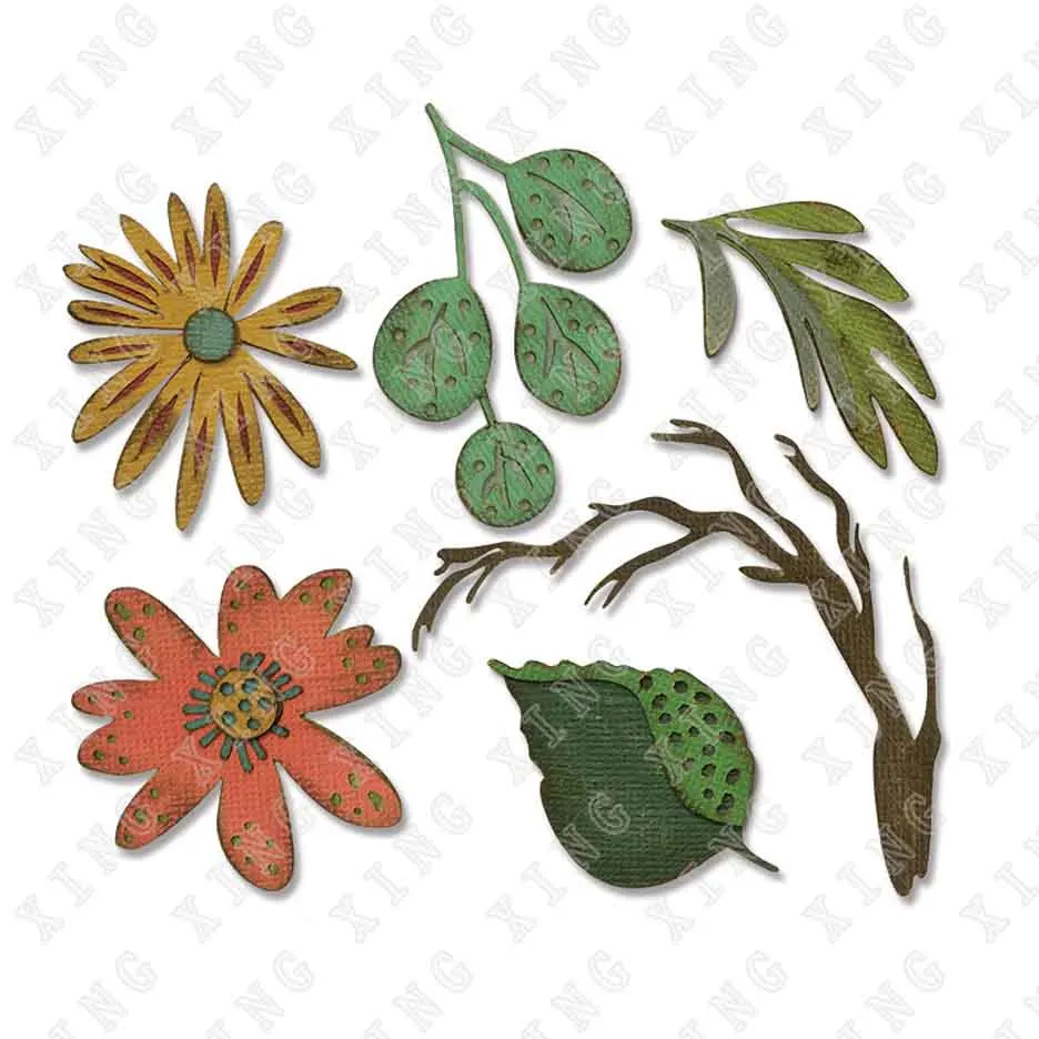 

Arrival New Flower Leaf Metal Cutting Dies Scrapbook Diary Decoration Stencil Embossing Template Diy Greeting Card Handmade