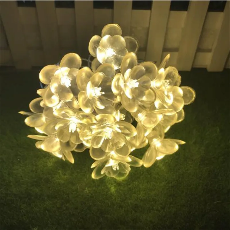 Новинка 10 м 100 светодиодов цветок лотоса Праздничная светодиодная гирлянда