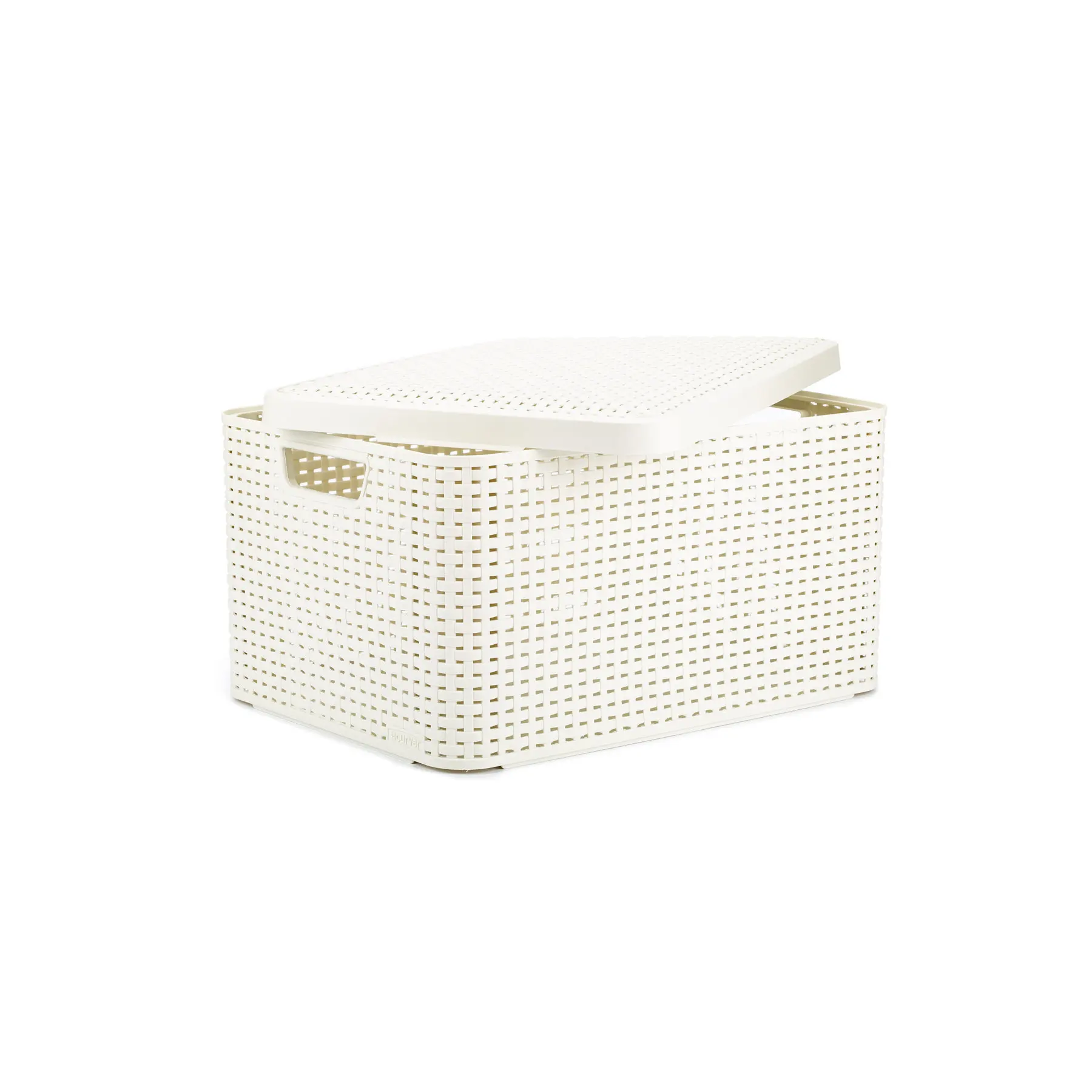Корзина для белья CURVER \&quotRATTAN STYLE BOX L\" 30 л с крышкой | Дом и сад