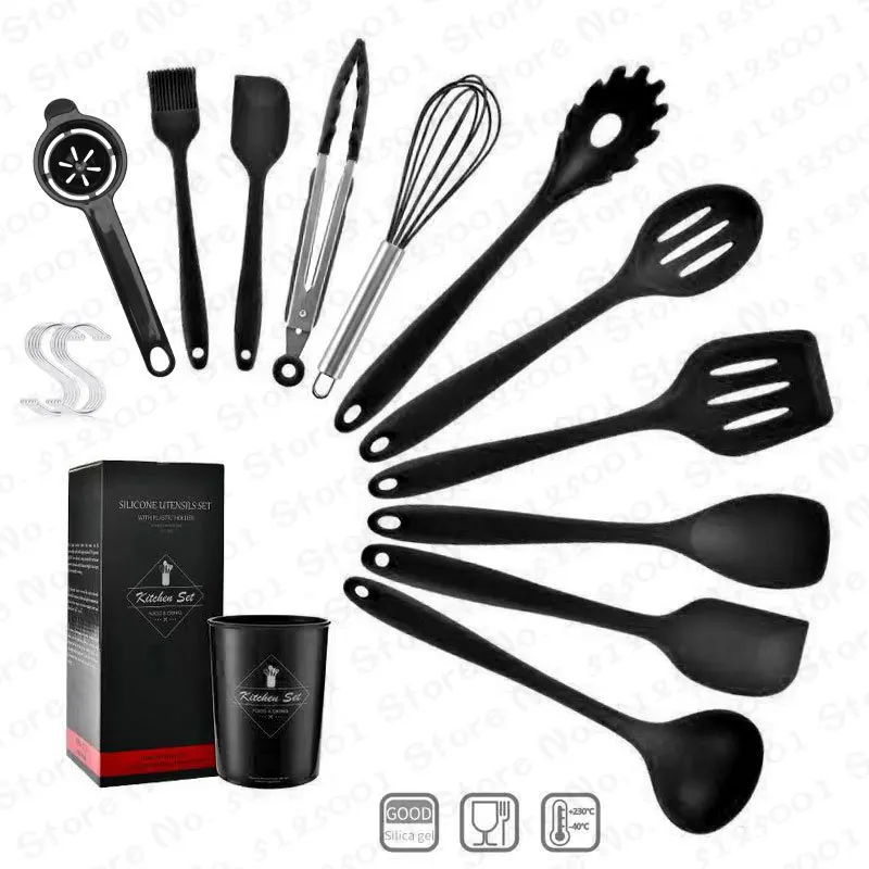 

10/12 PCS Heat Resistant Silicone Cookware Set Nonstick Cooking Tools Kitchen Baking Tool Kit Utensils Kitchen Accessories
