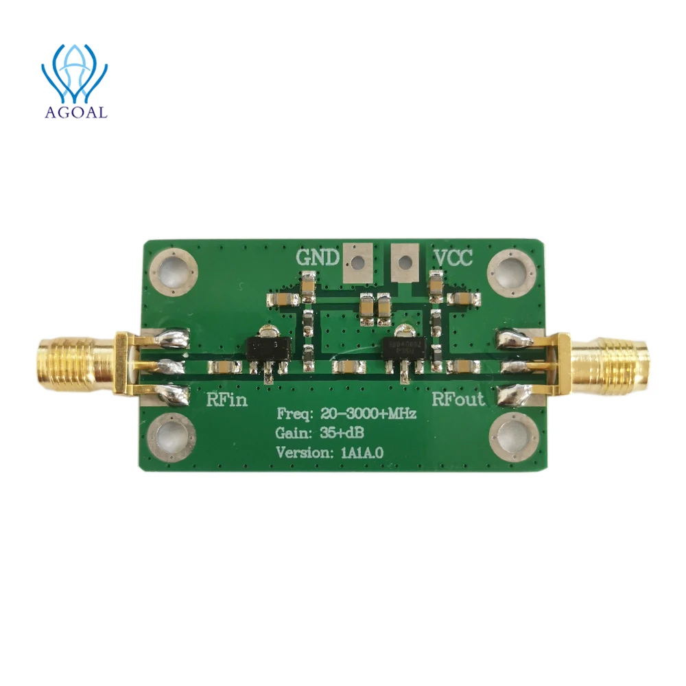 

RF Module board 20-3000MHz 35dB Gain Low Noise LNA RF Broadband Amplifier Module For FPV Racing Drone