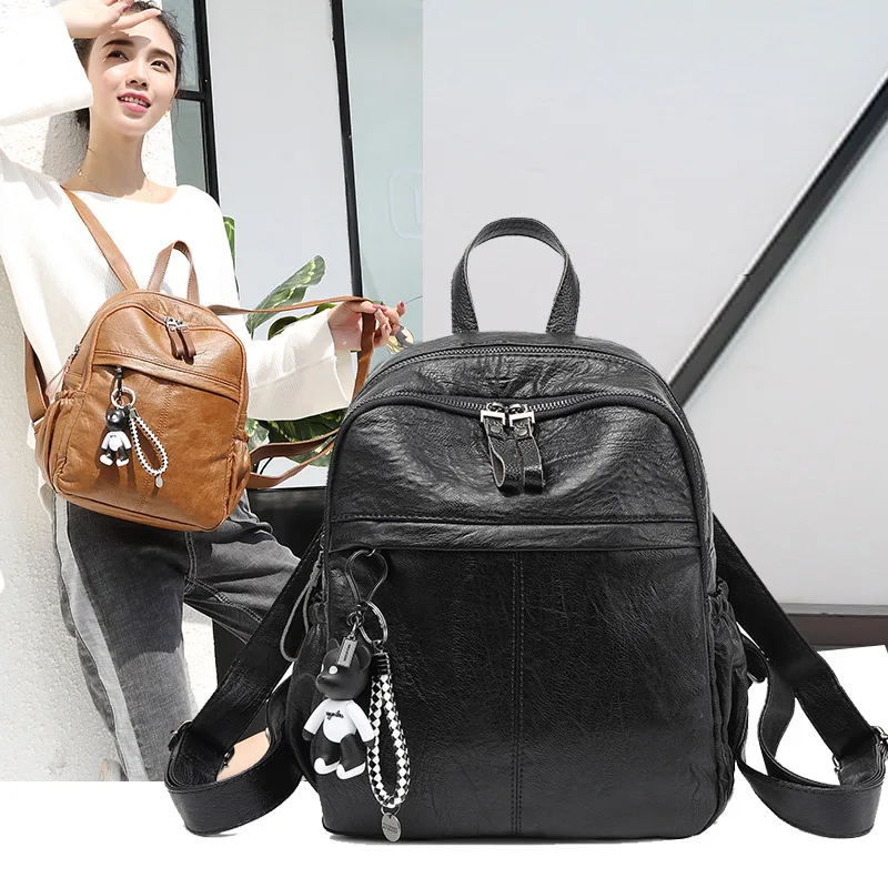 

2021 Female Small Backpack Fashion Leisure Travel Bag Mini Backpack Women Bookbag Cute Leather School for girls rucksack Bag
