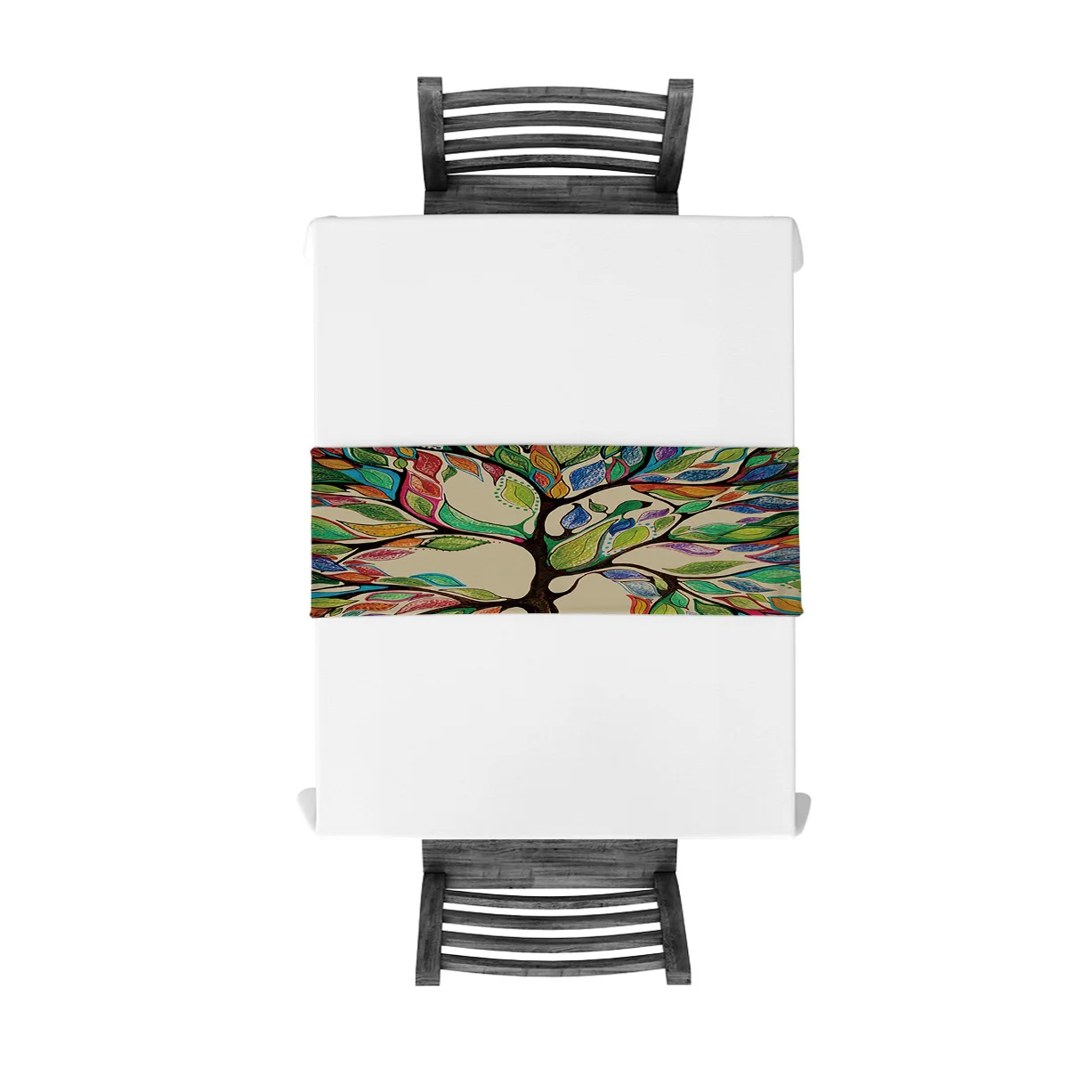 Настольная дорожка в стиле ретро с цветным деревом вечерние свадебные украшения