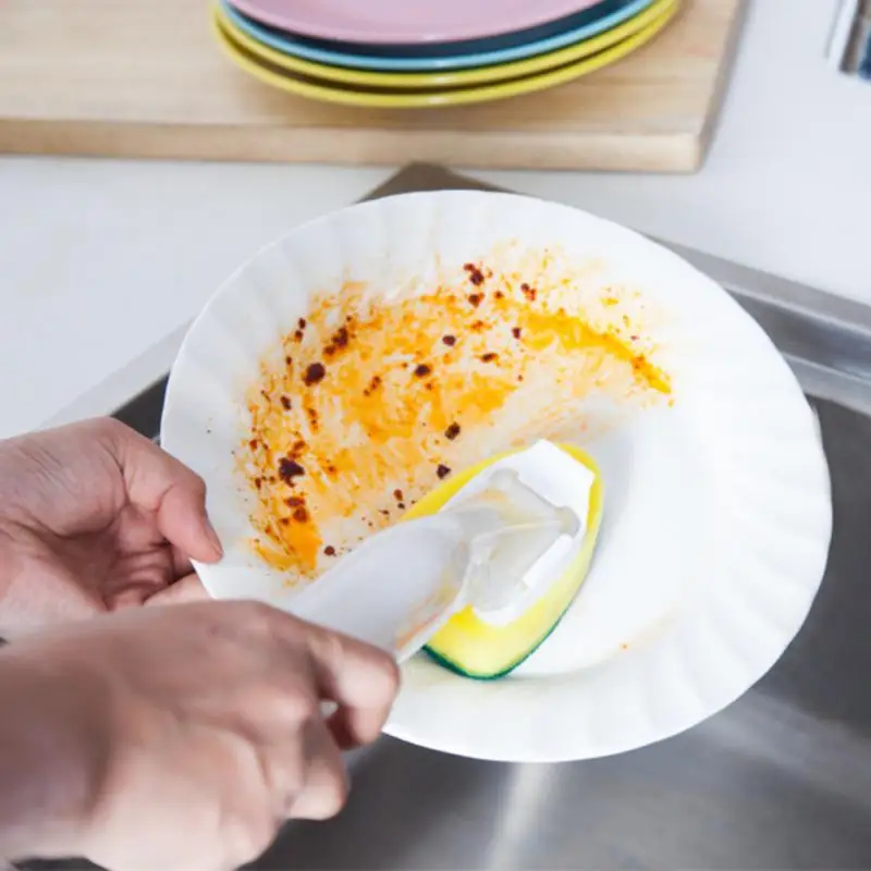 1 шт. кухонная щетка для мытья посуды Сменная Губка двухсторонняя губка