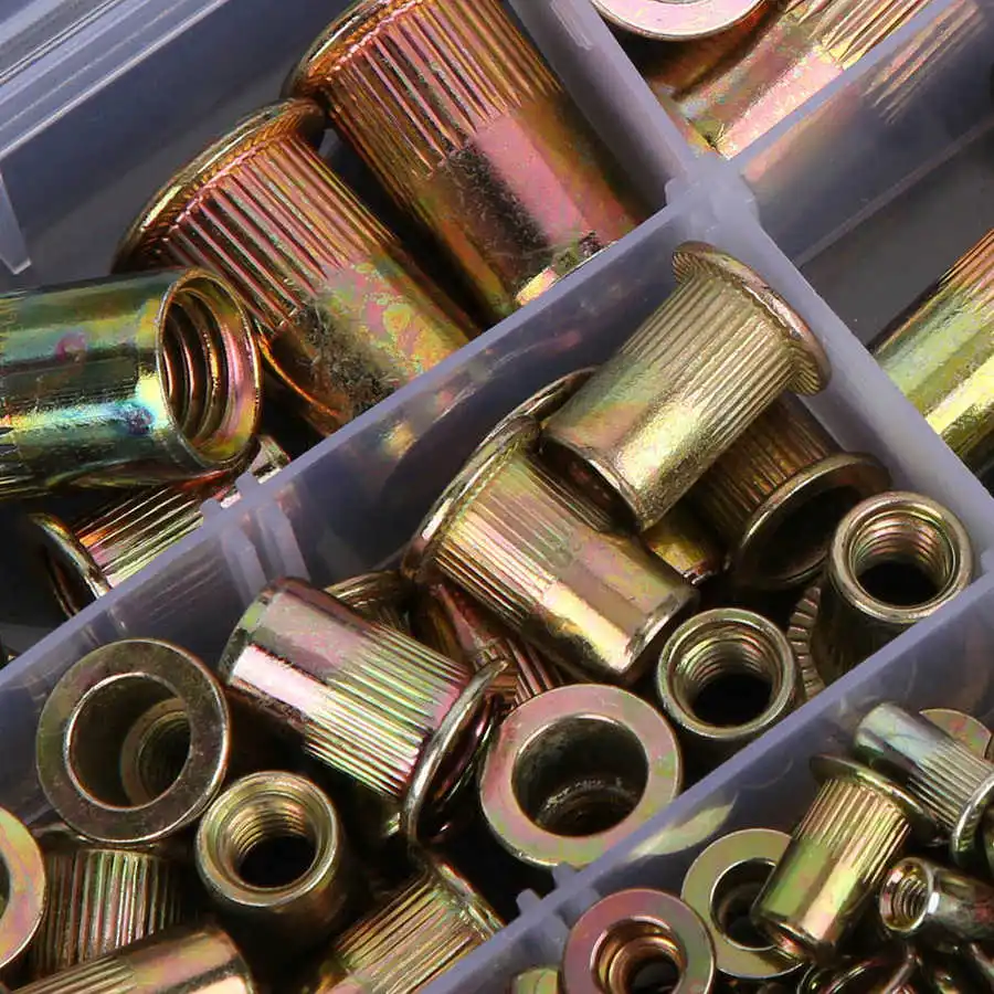 Винтовая гайка 165 шт./кор. Портативный цинковый сплав заклепочная Вставка Гайка