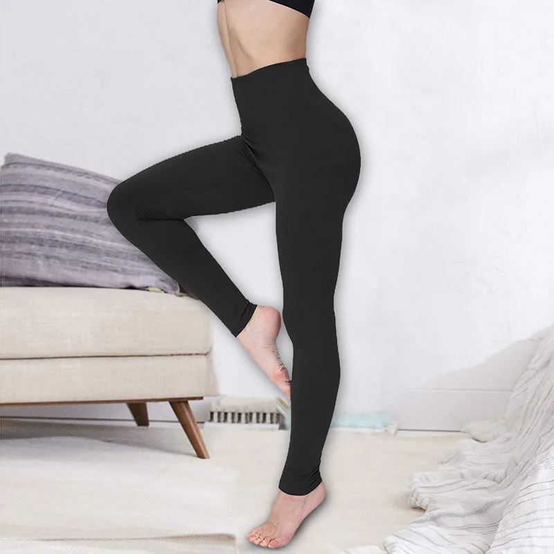 

Women's Waist Tummy Control Leggings Compression High Waist Sports Yoga Pants Workout Slimming Solid Leggings Plus Size