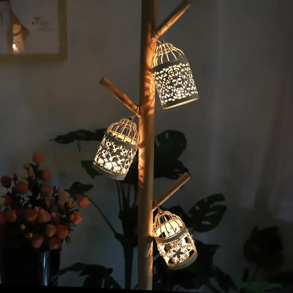 Кованое железо геометрические люстры свеча люстра Корона-горит жениха реквизит