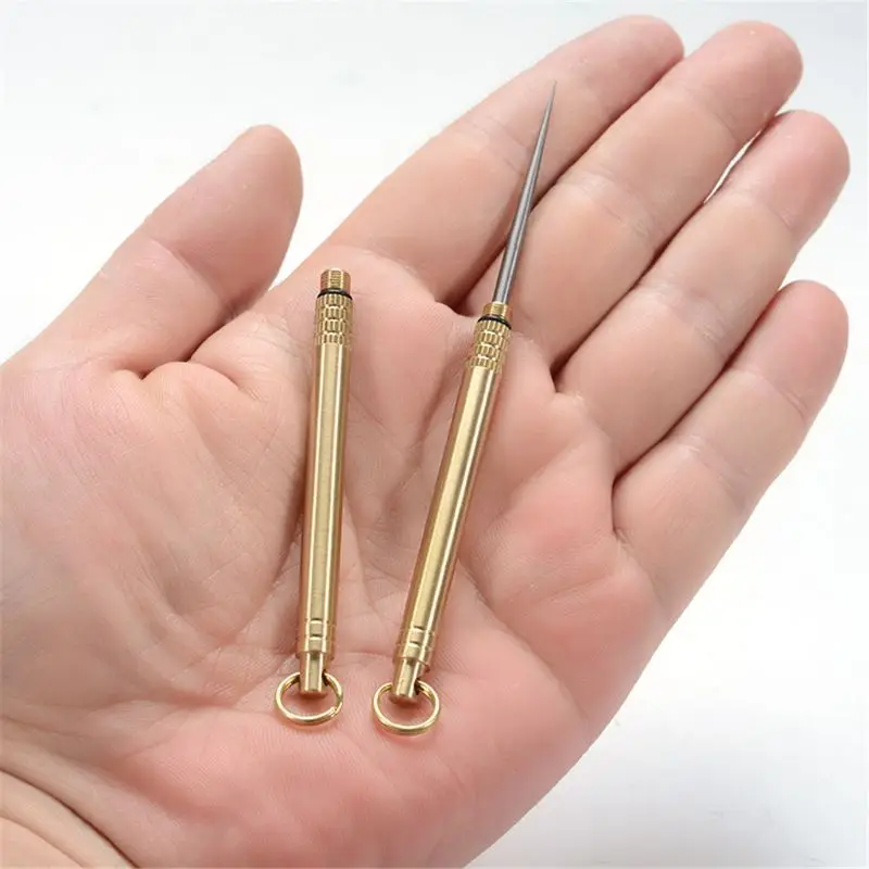 

Brass Toothpick-holder Titanium Alloy Earpick Toothpick Portable Outdoor EDC