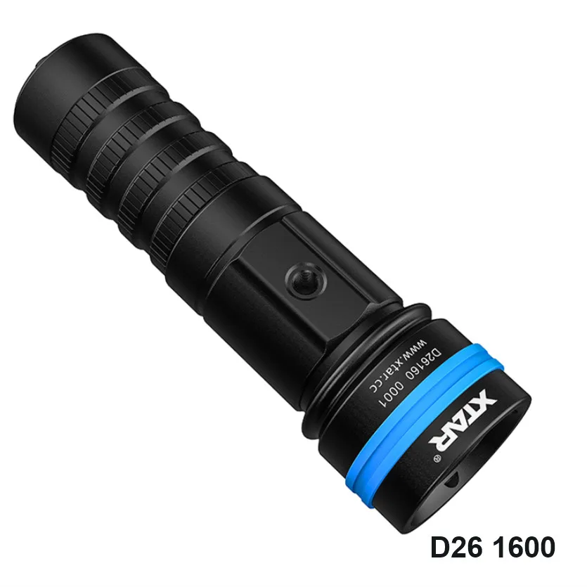 Xtar D26 1600 с широким обзором Angel 16340 26650 18650 мощный светильник для дайвинга Cree XHP35