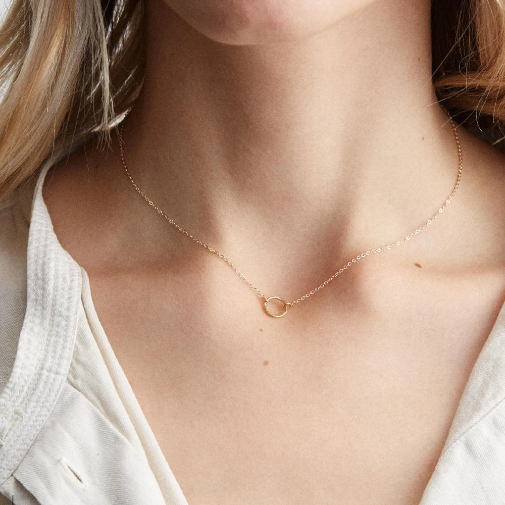 CC Stainless Steel Chain Necklace For Women Korean Style Choker Layered Pendant Silver Plated Fashion Jewelry | Украшения и