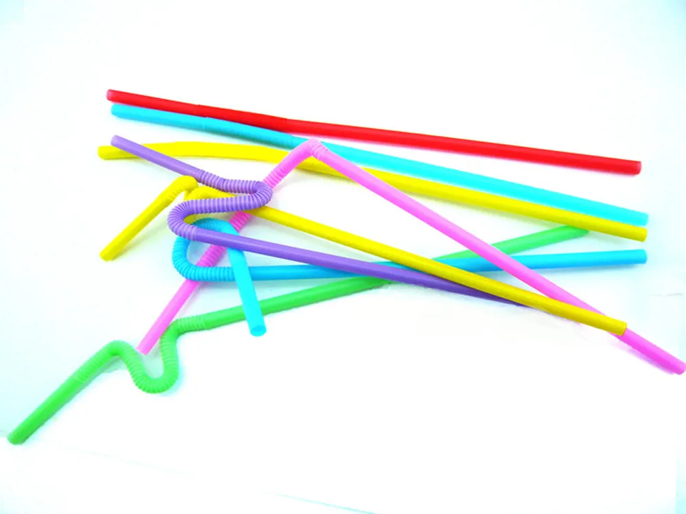

50Pcs Disposable Straw Flexible Plastic Striped Multi Color Drinking Straw Bar Accessories Wedding Birthday Party#35