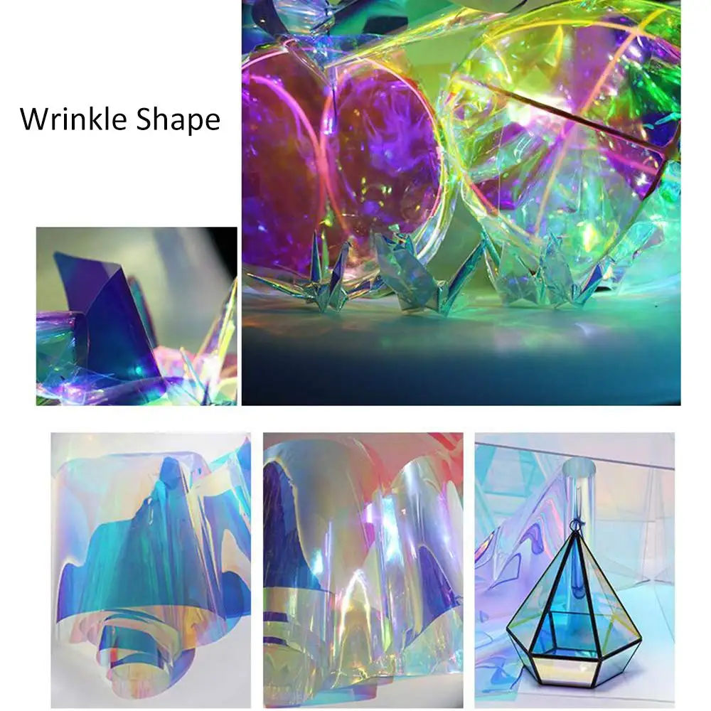 

40/50/60/70/80/90 x 400 Cm Rainbow Window Film Privacy Stained Glass Vinyl Self Adhesive Film for Thermal Insulation Window Tint