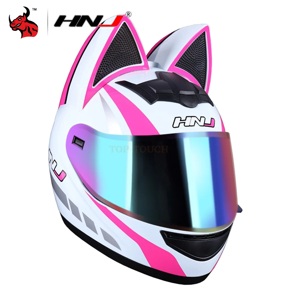 

Woman Motorcycle Helmet Full Face Motocross Helmet Cat Ear Casco Moto Motorcycle Motorbike Riding Capacete Casque Moto Helmet