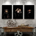 Художественный постер с изображением обезьяны орангутанга, шимпанзе, печать на холсте, изображение животного на стене гориллы, постер для украшения гостиной и дома