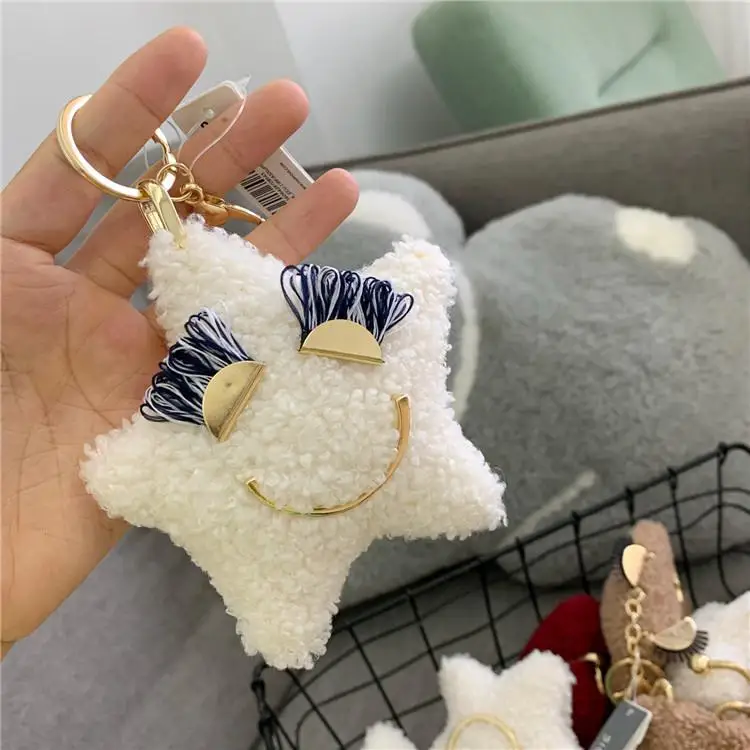 Муравей чучела брелок маленький Твин звезды Kawaii плюшевый брелок sanrio брелок Муми llavero kawaii плюшевый брелок Bt21 Tata - Цвет: Белый