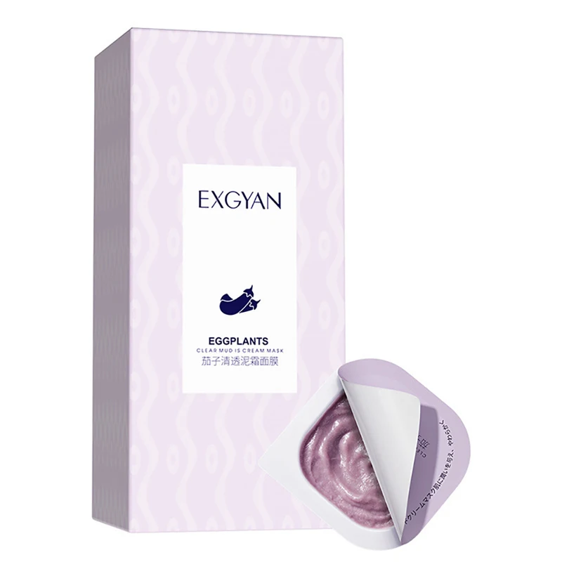 

Natural Eggplant Extract Mud Mask Oil Control Moisturizing Acne Rice Deep Cleansing Mask For Sensitive Face