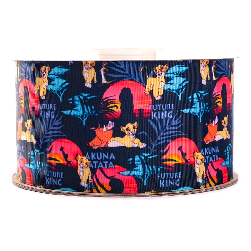 Лента с мультяшным принтом льва красивая объемная лента для аксессуаров волос 5